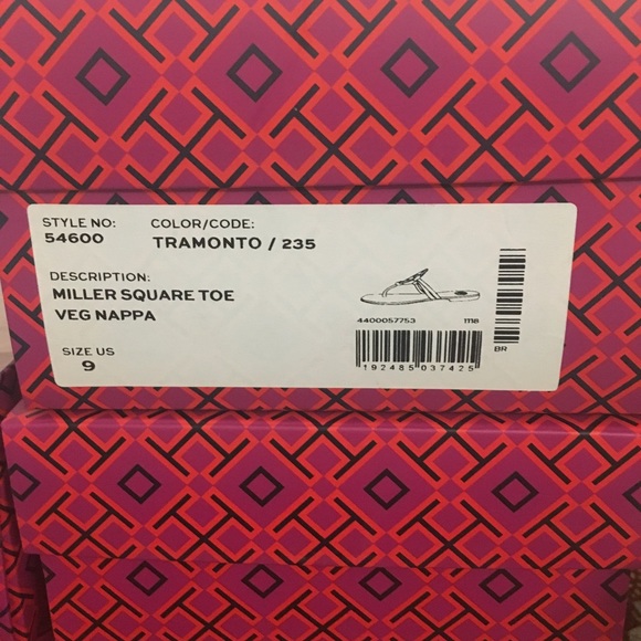 NEW Tory Burch Miller Square Toe Miller Sandals - Picture 6 of 6